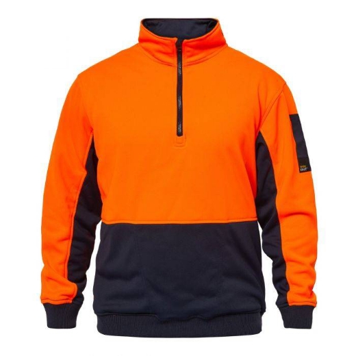 Picture of WorkCraft, Crest Hi Vis Two Tone 1/2 Zip Pullover